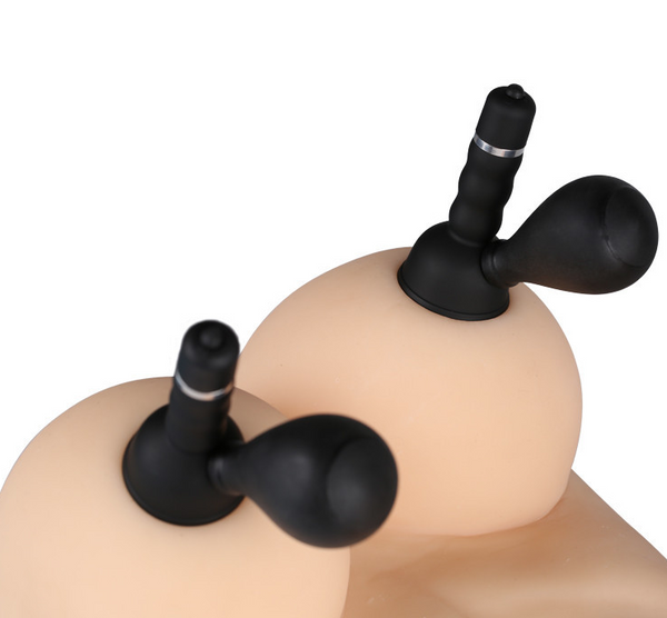 Electric Vibrating Breast Nipple Clamps Sucker 5