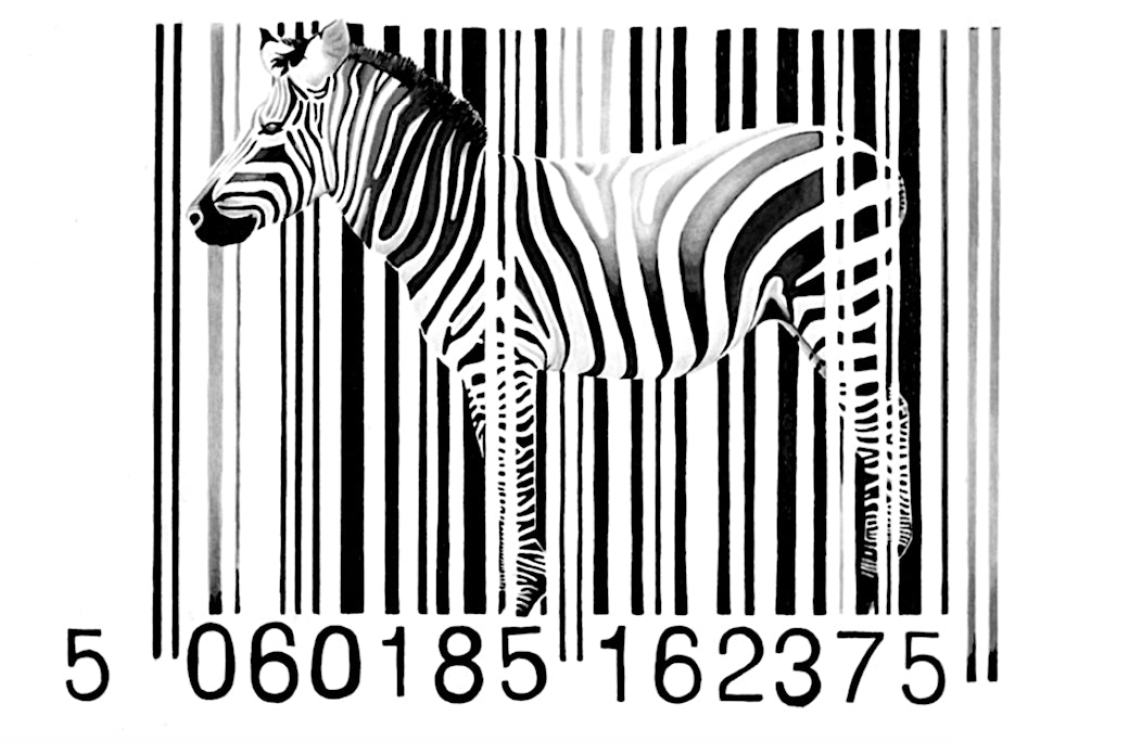 West Contemporary Editions Zebra Barcode Print By Day Z 0484
