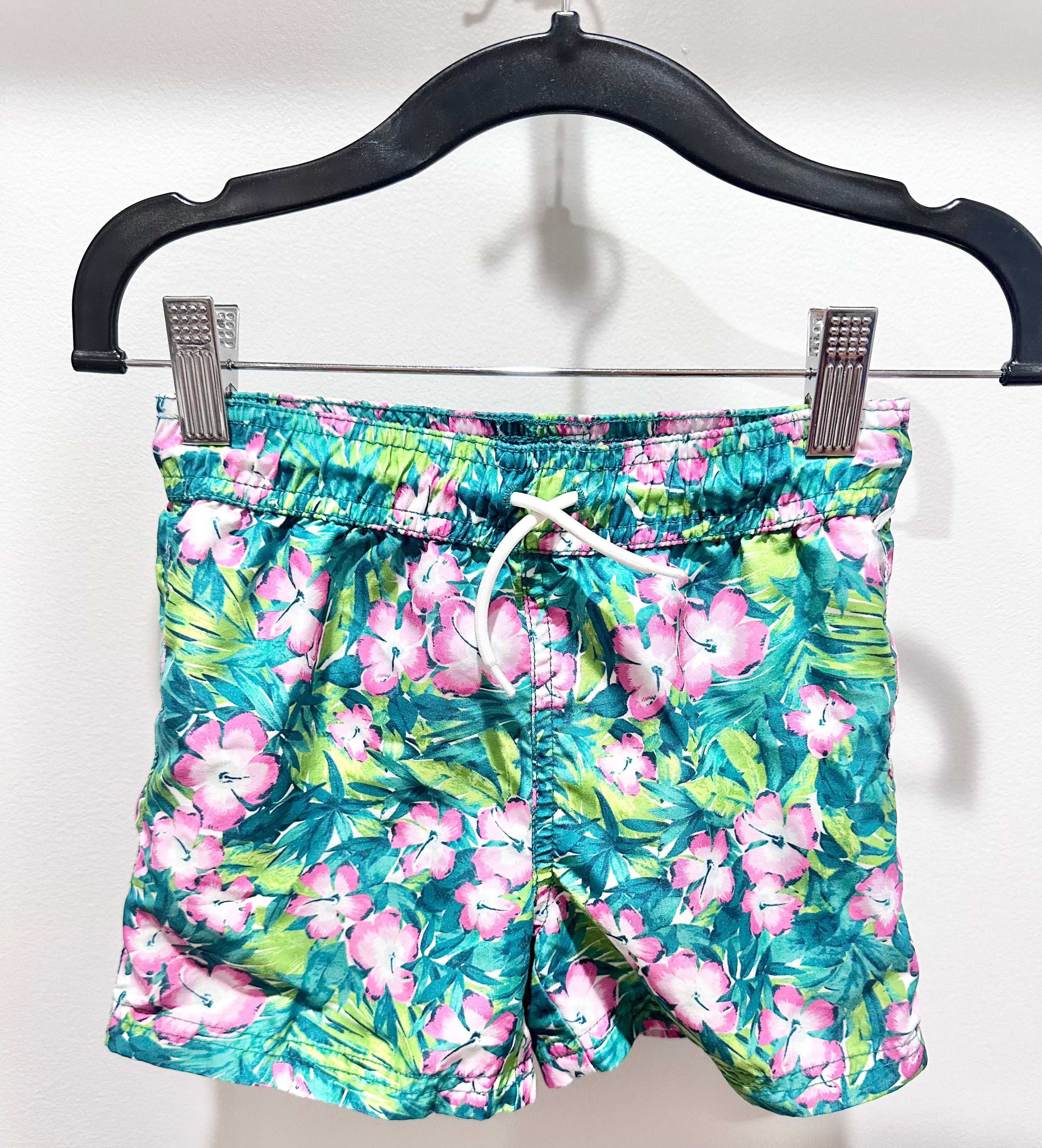Janie & Jack Flower Swim Trunks Size 4