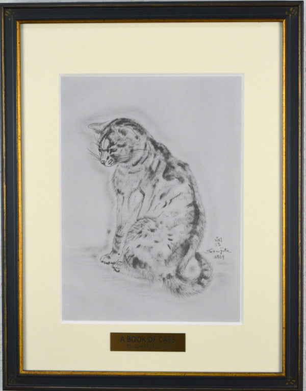 藤田嗣治 額絵 レオナールフジタ 猫の絵 猫雑貨 猫十態 - 絵画