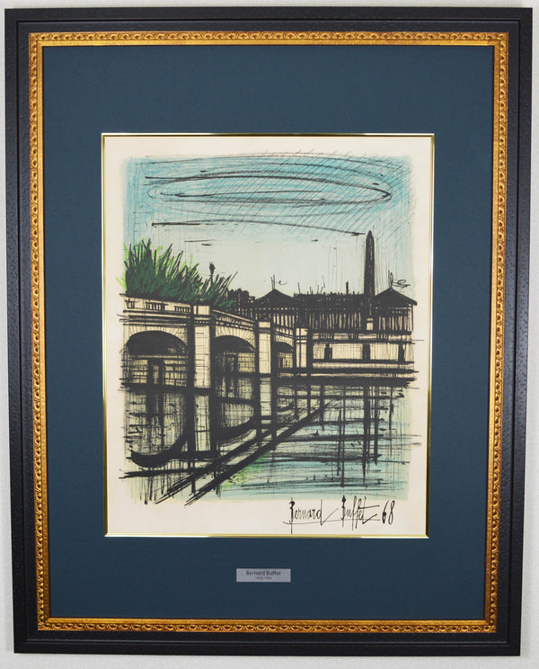 ベルナール ビュッフェ 『 サンマルタン運河 』 絵画 版画 リトグラフ