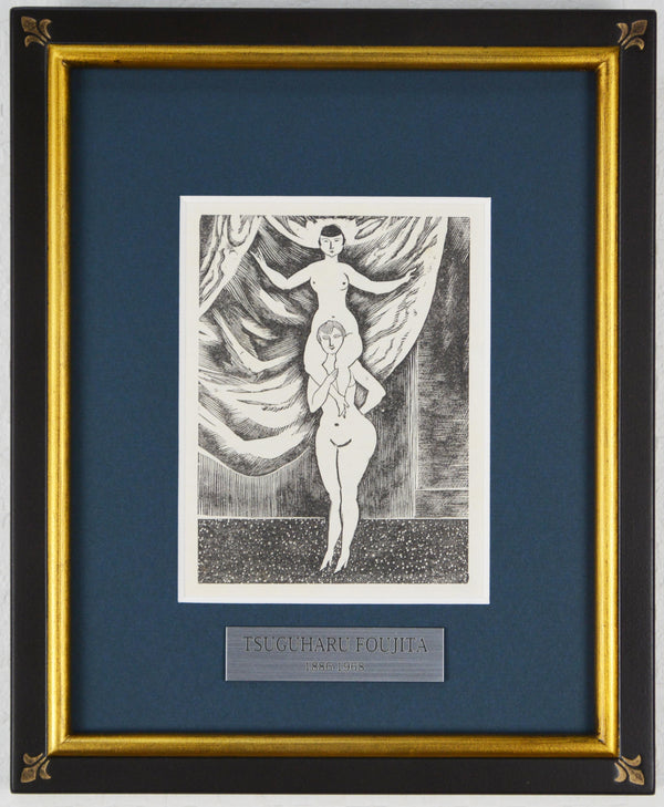 藤田 嗣治 『蜂腰の女【ポーゾル王の冒険より】』 木版画 1925年パリで