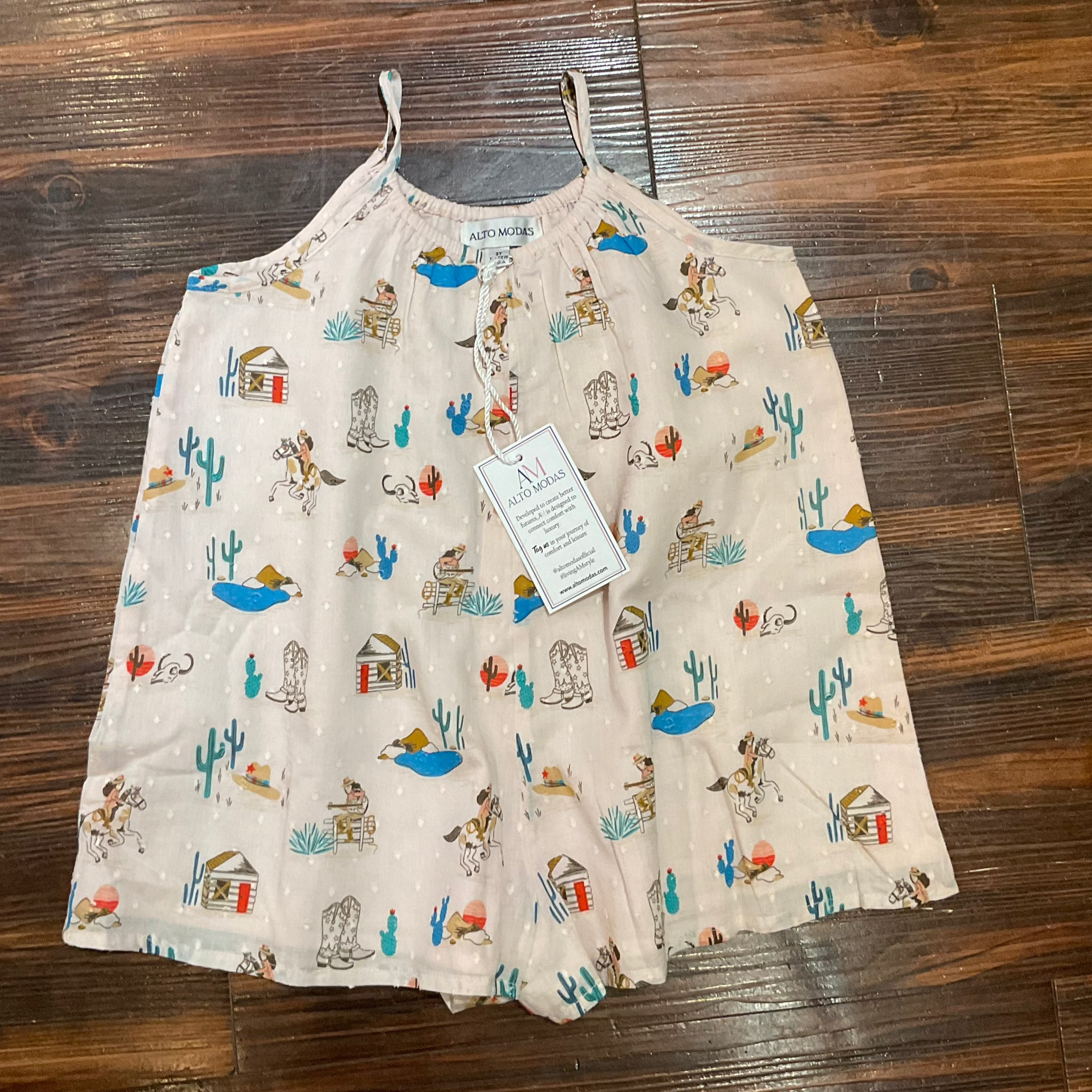 Romper Pink Cowgirl/Boardwalk