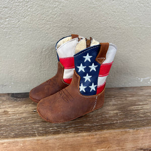 Booties Cowpoke Stars and Stripes 176 - texasgoldminors