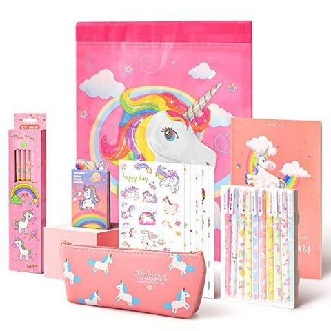 GirlZone Unicorn Letter Writing Set For Girls, 45 Piece Stationery