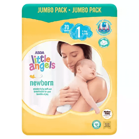 ASDA Little Angels Size 8 Nappy Pants 28 Pack : : Baby