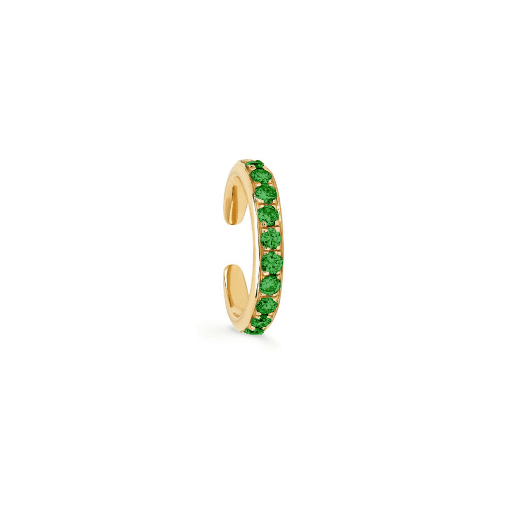 Single Row Emerald Ear Cuff - Logan 