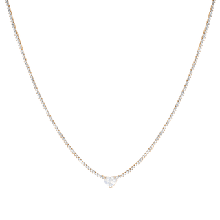 Diamond Luxe Choker with Pink Sapphire Heart Center – Logan Hollowell