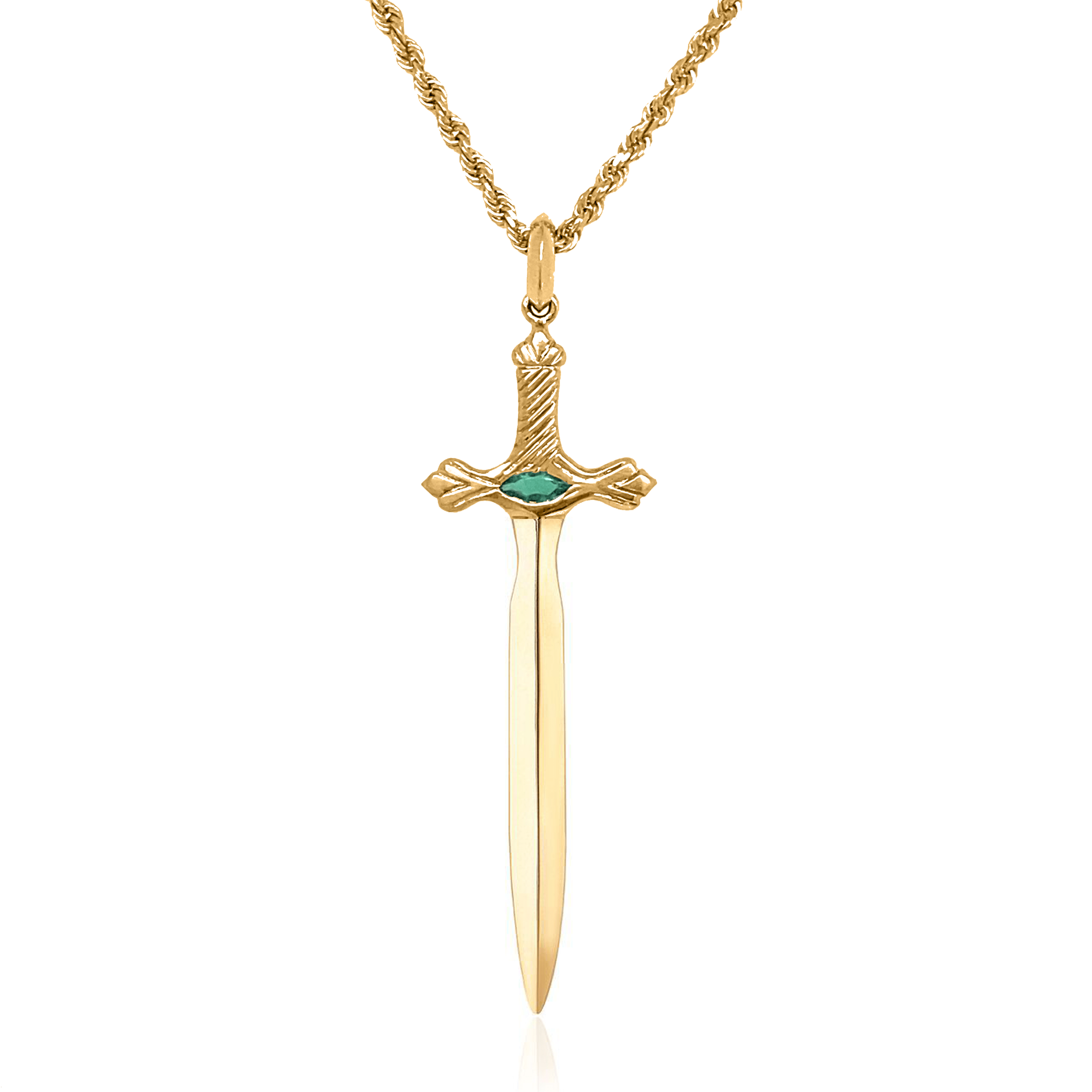 NEW! Valiant Sword with Marquise Emerald Center