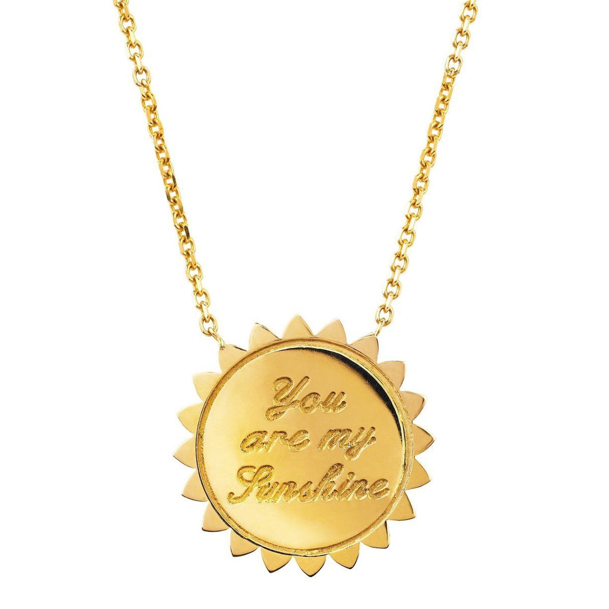 "You Are My Sunshine" Necklace with Diamonds - Logan Hollowell Jewelry