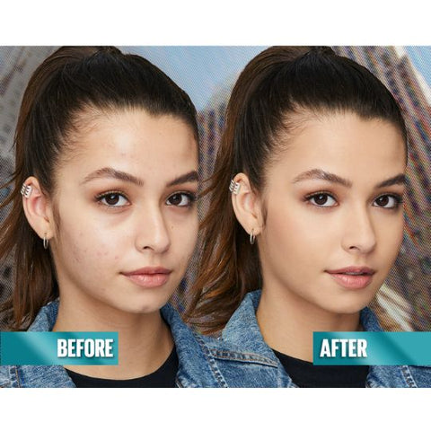 Before and After Effect of Maybelline Fit Me Matte + Poreless Foundation