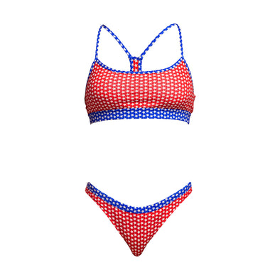 Funkita Swim Crop Bikini Top Stampd