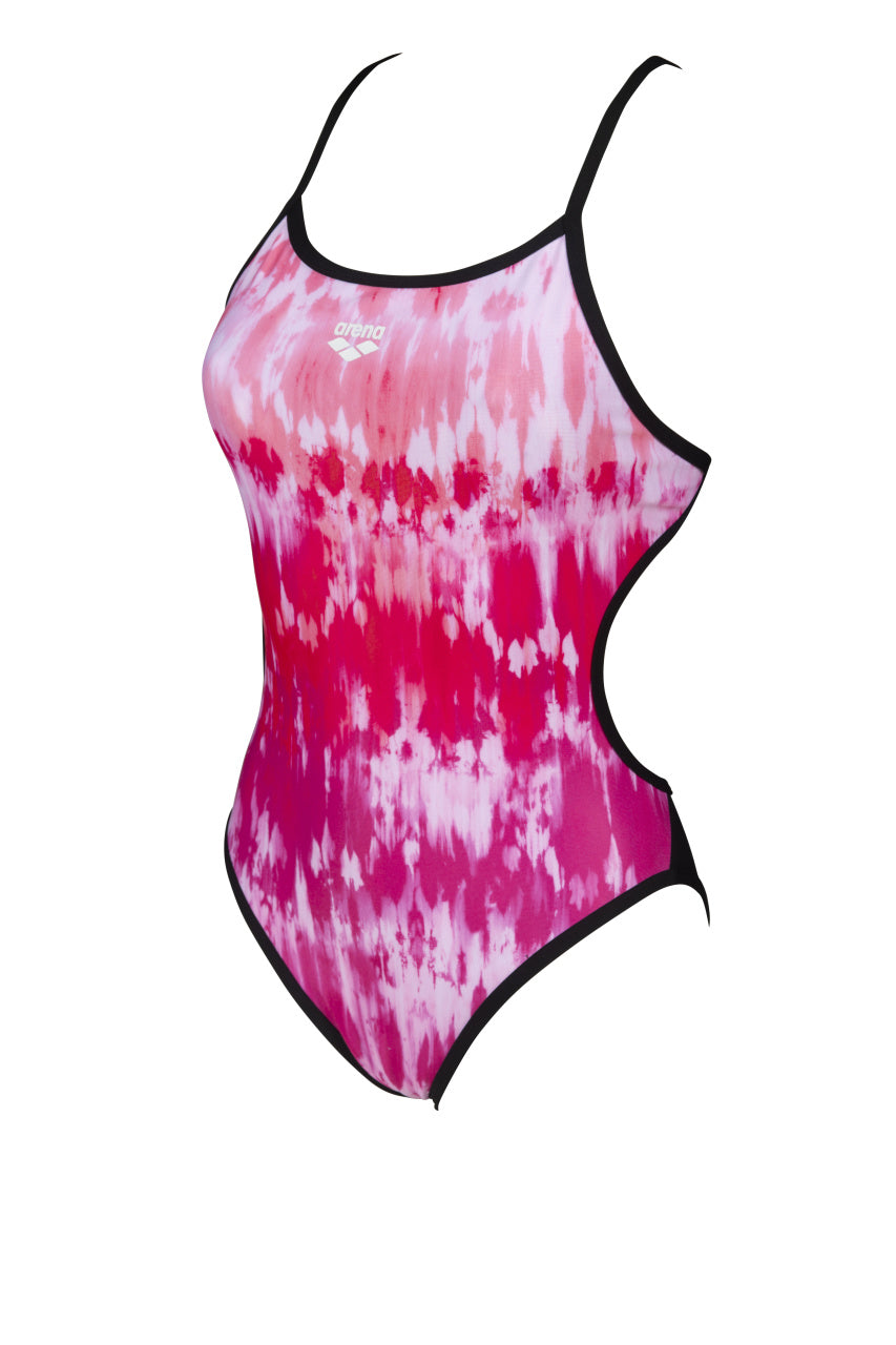 Arena Womens Tie-Dye Stripes Reversible Challenge Back One Piece ...
