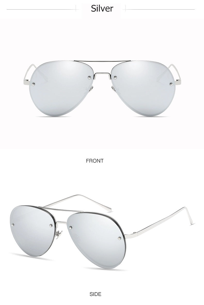 SA106 Men's Luxury Mod Rimless Oversize Sunglasses