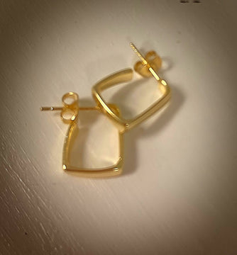 Square Gold Hoops