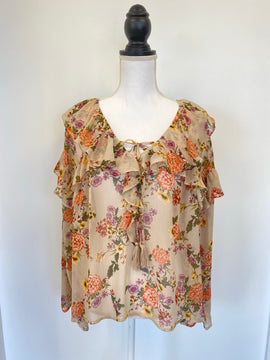 Floral Ruffle Top