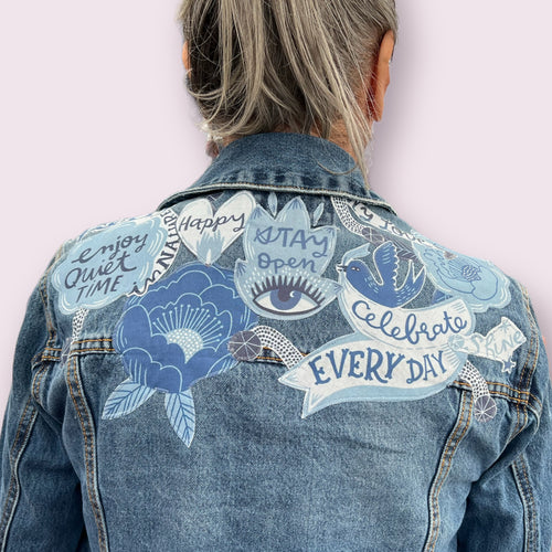 Womens Jean Jacket SEAHAWKS FAN – Jennimoose Designs