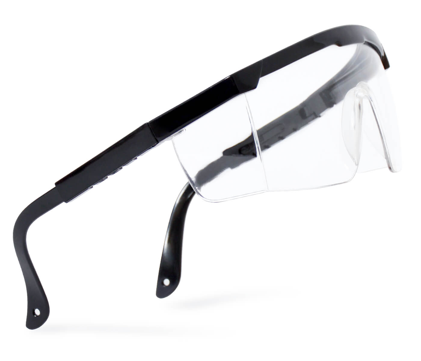 Schutzbrille für Kinder und Erwachsene Arbeitsbrille Transparent Überbrille Seitenschutz für Brillenträger Robust Ausziehbare Bügel Baustelle Labor Werkstatt