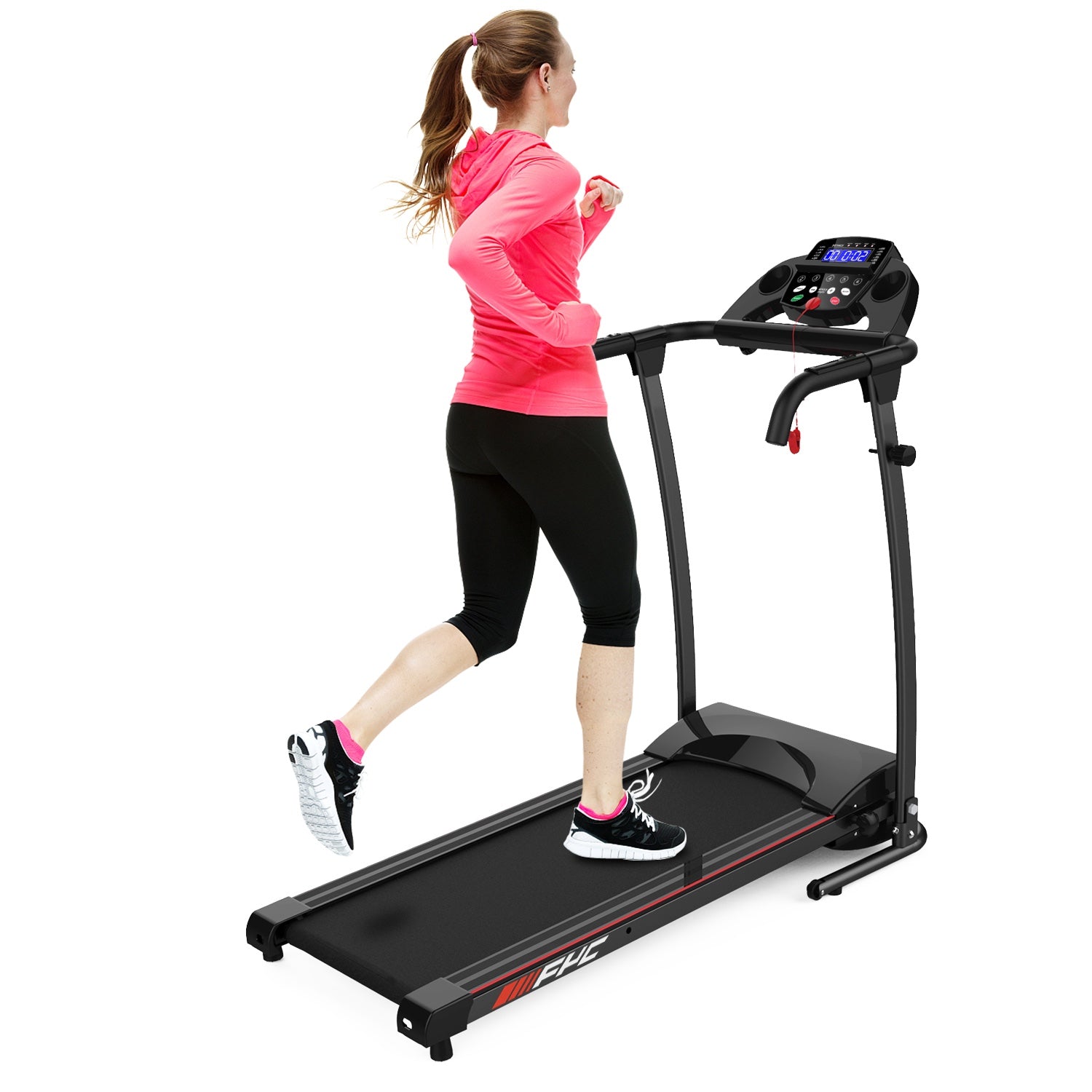 AW Foldable 2 in 1 Treadmill Under Desk Compact Motorized Running Jogging  Machine with Remote Control for Home Office Gym Exercise Apartment Basement