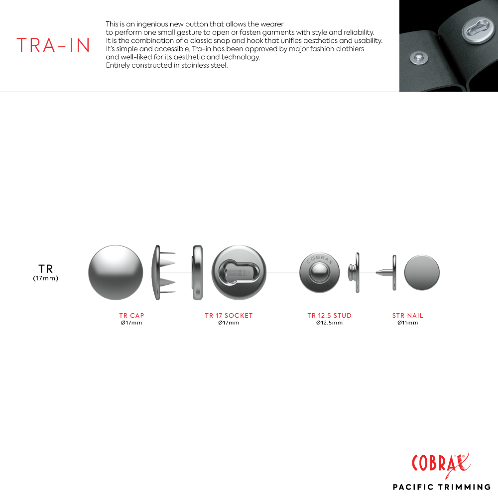 Cobrax Tra In Snap Fastener Description