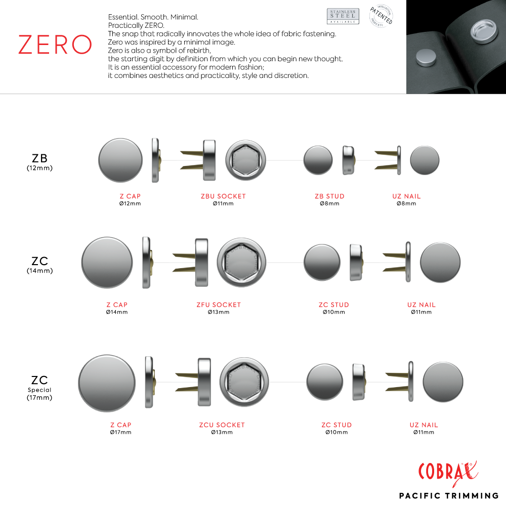 Cobrax Zero Snap Fastener Description