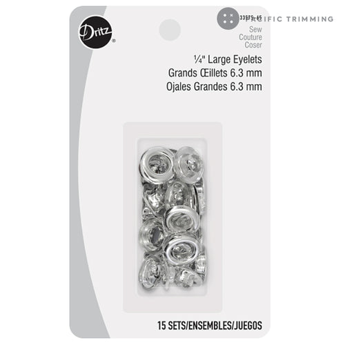 Dritz Extra-Large Eyelets 7/16 10/Pkg-Brass