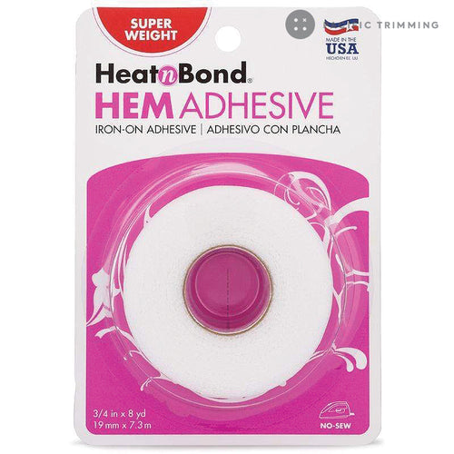 HeatnBond Hem Regular Weight Iron-On Adhesive Tape, 3/8 in x 10