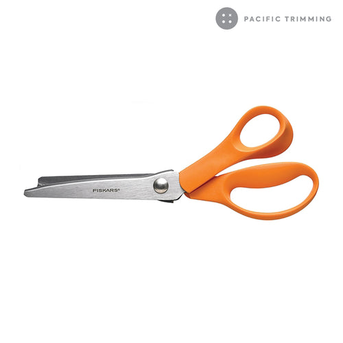 Fiskars 1294508697wj Left-Hand 8 inch Bent-left, Stainless Steel - Orange, Red