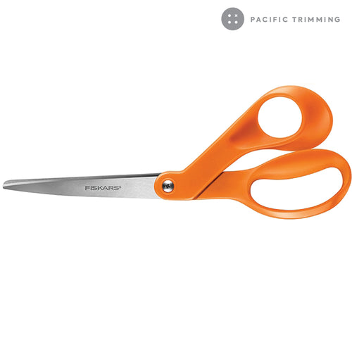 Fiskars 1294508697wj Left-Hand 8 inch Bent-left, Stainless Steel - Orange, Red