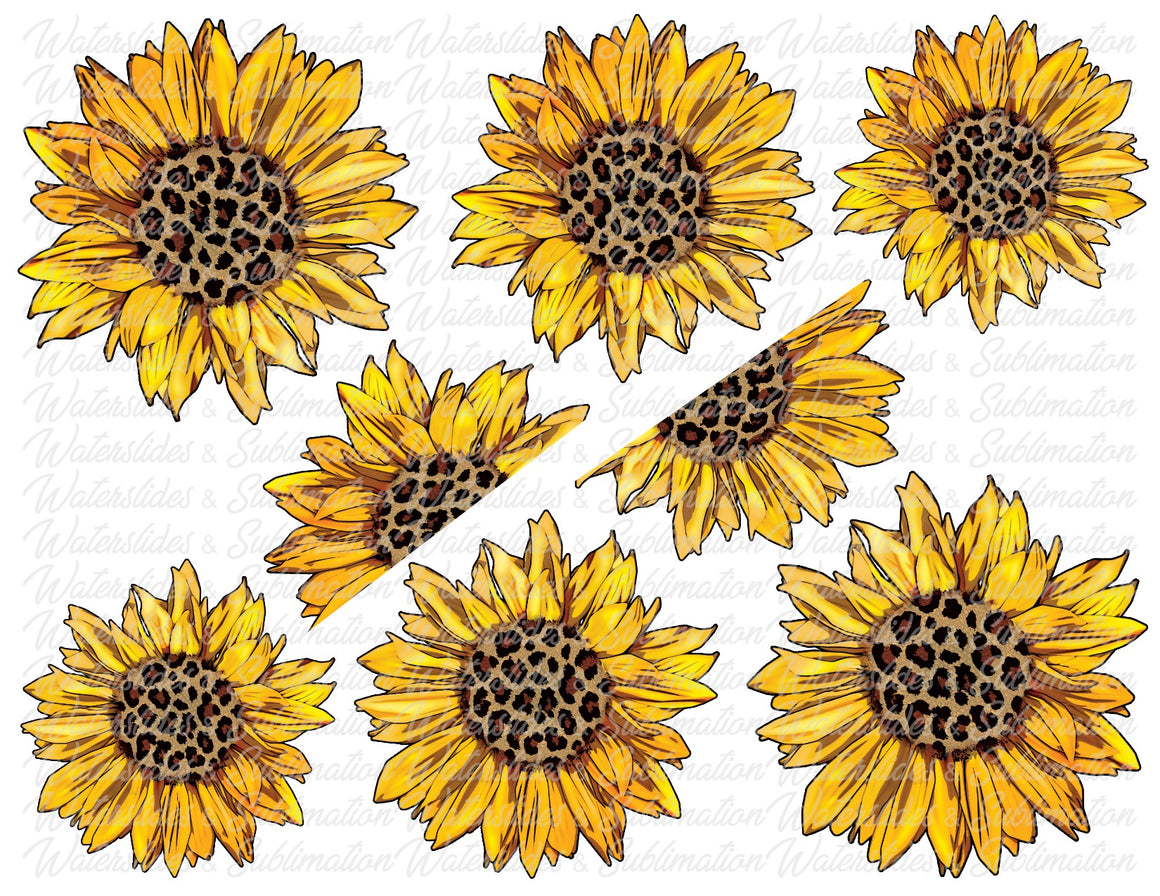 Download 6404DW Leopard Sunflower yellow Full Sheet Digital ...