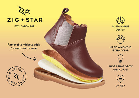 ZIG+STAR GOOD-TO-GROW EXPANDABLE SHOES