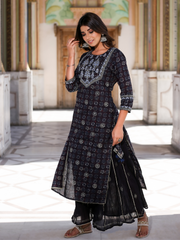 https://featherscloset.com/collections/bagru/products/bagru-black-cotton-printed-trired-maxi-dress