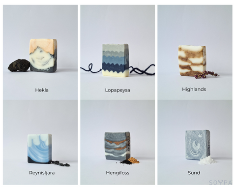 Handmade soaps Netherlands Icelandic collection Plastic free Plant-based