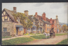 Load image into Gallery viewer, Worcestershire Postcard - Old Cottages, Broadway - Artist A.R.Quinton, 1934 - Mo’s Postcards 
