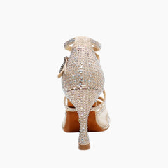 Gold Square Heel : Dance heels for Women : Naach - 0137NaF
