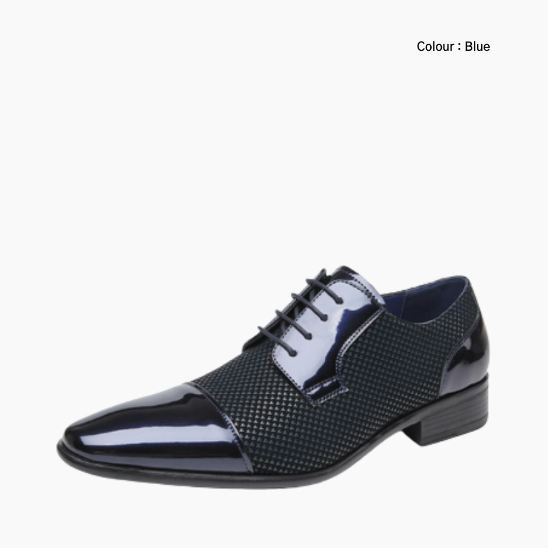 Blue Round-Toe, Lace-Up : Men's Wedding Shoes : Viah - 0619ViM