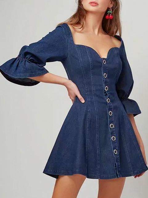 denim party wear dress