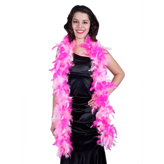 Chandelle Feather Boa - Medium Weight - Shocking Pink