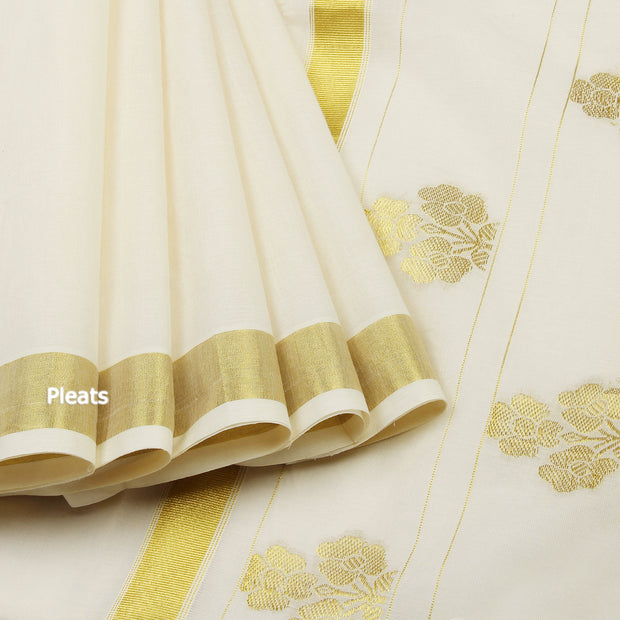 Kerala Kasavu Gold Zari Tissue Saree with Tissue Border  Manufacturer,Supplier,in Tamil Nadu,India