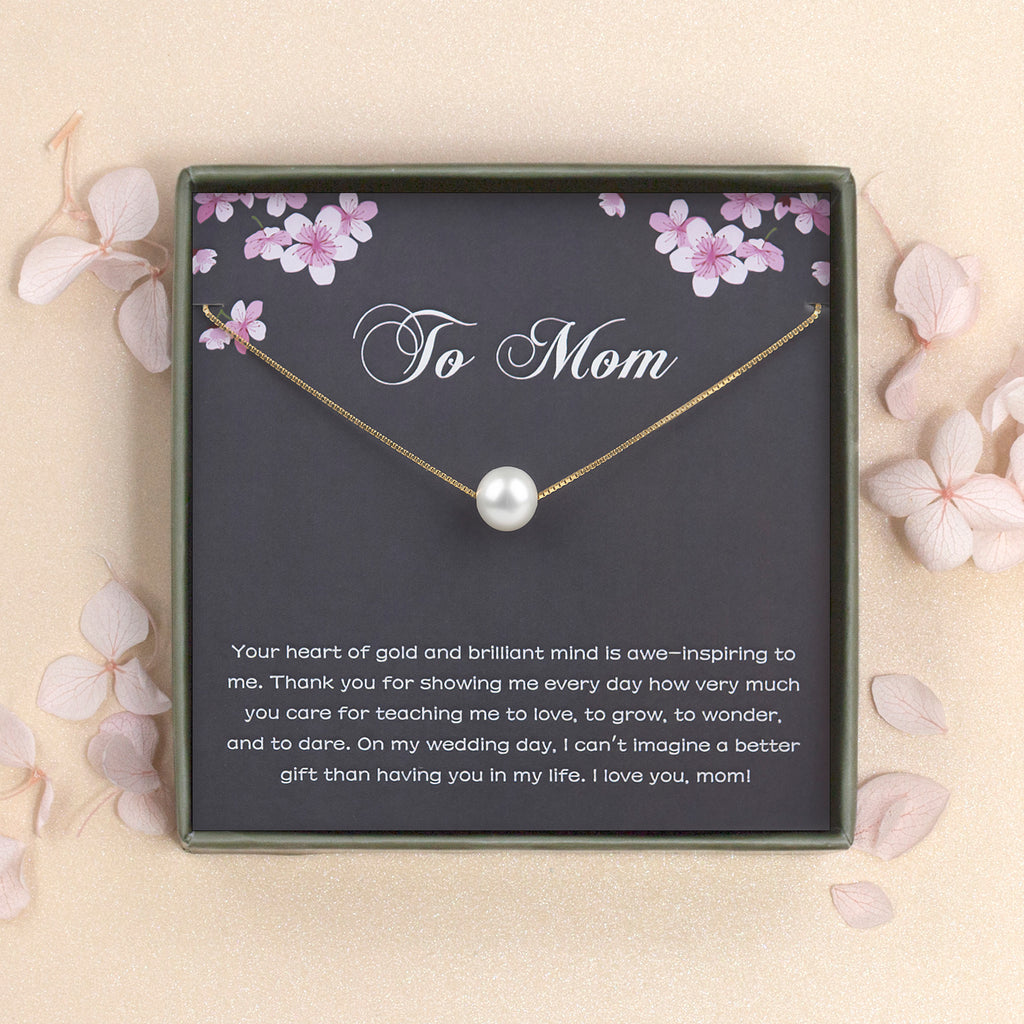 Mother of the Bride Gift - Mother Daughter Pearl Necklace - Silver & G –  Honey Willow - handmade jewellery