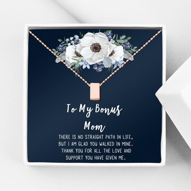 to My Other Mother Christmas Gift for Her - Gift for Mom - Motivational Card - Jewelry Gift Set for Mom - Gift for Stepmom - Christmas Card and