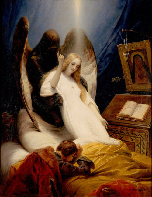 Engel des Todes, 1897 von Evelyn De Morgan: Kunstdruck