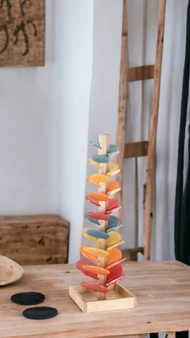 Amish Made Wooden Marble Tree in Various Colors