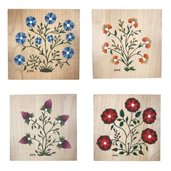 Folk Wall Art adapted from 1765 Crewel Designs