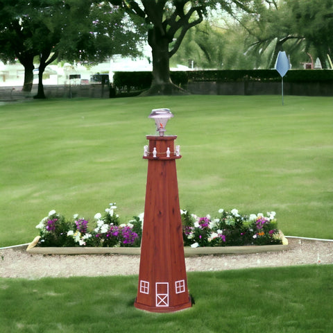 Get the perfect charming and sophisticated touch for your outdoor landscape with our 4ft Cedar lighthouse.