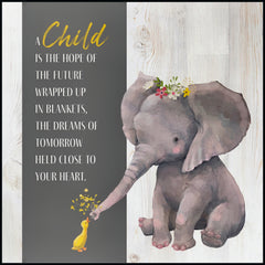 Hopes and Dreams Baby Inspirational Plaque - 12 x 12