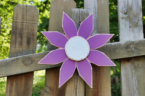 Amish-made wooden flower door hanger, crafted in the USA, perfect for your flower garden decor.