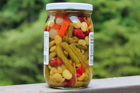 Savor our Amish-made canned 4 bean salad, crafted in the USA for an authentic green bean salad experience.