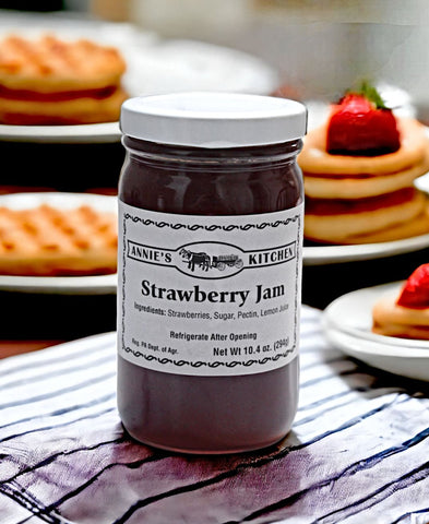 Shop Harvest Array online for Annie's Kitchen Amish Made Jams and Jellies like this fresh Strawberry Jam.