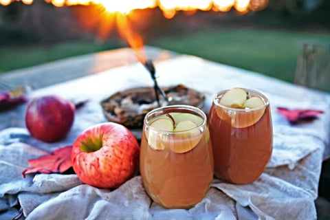 Autumn Harvest Punch Served Outdoors